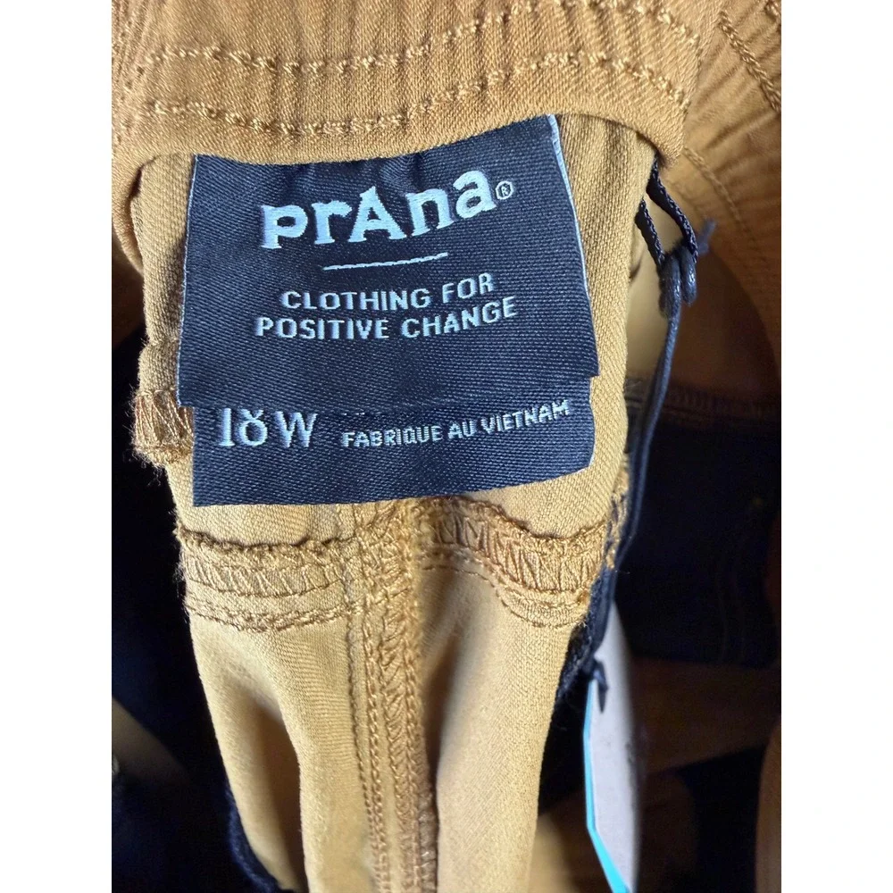 prAna Halle E-Waist Jogger Plus II Antique Bronze Brown Hiking Pants 18W NEW